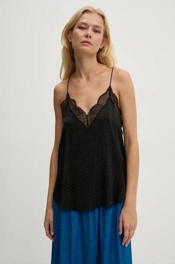 Hedvábný top ZADIG&VOLTAIRE černá barva, WWCR00001