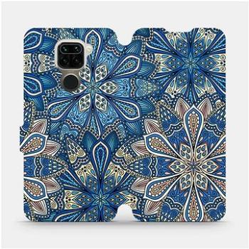 Flipové pouzdro na mobil Xiaomi Redmi Note 9 - V108P Modré mandala květy (5903516288458)