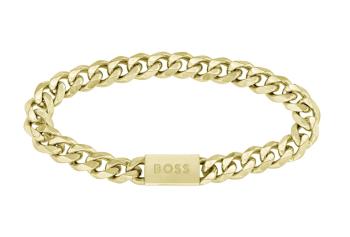 Hugo Boss Stylový pozlacený náramek pro muže Chain Link 1580403 19 cm