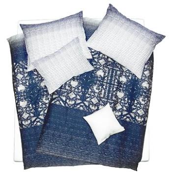 SCANquilt povlečení SATÉN DESIGN blue tm. modrá (33160)