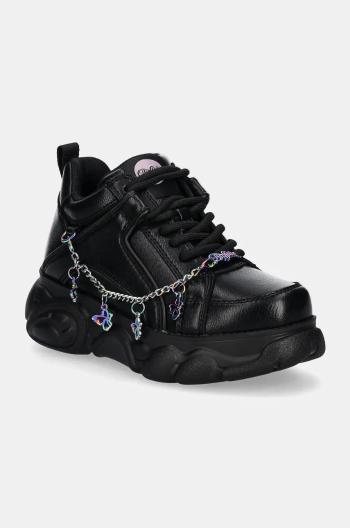 Sneakers boty Buffalo Cld Corin Chain Butterfly černá barva, 1636209-BLK