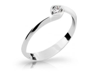 Cutie Diamonds Jemný prsten z bílého zlata s diamantem DZ6819-1914-10-X-2 61 mm
