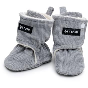 T-TOMI Booties Grey dětské capáčky 0-3 months Warm 1 pár