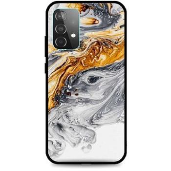 TopQ LUXURY Samsung A52 pevný Marble šedo-zlatý 57695 (Sun-57695)