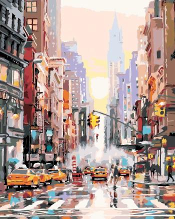 Zuty Malování podle čísel New York Street a žluté taxíky (Richard Macneil)