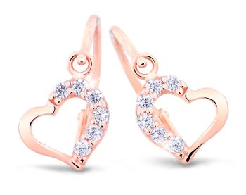 Cutie Jewellery Něžné dětské náušnice z růžového zlata C2757-10-X-4 bílá