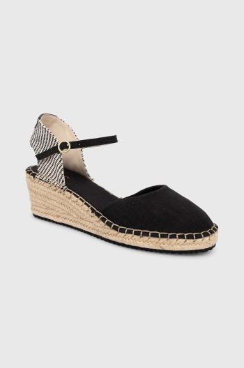 Espadrilky Gant Luliza černá barva, na platformě, 28568614.G00