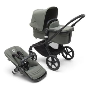 bugaboo Fox 5 kočárek s korbičkou a sedátkem 2023 Black / Forest Green