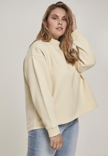 Urban Classics Ladies Oversized High Neck Crew sand - 5XL