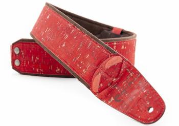 RightOnStraps Cork Kytarový pás Red