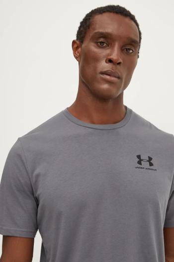 Tričko Under Armour SPORTSTYLE LEFT CHEST šedá barva, 1326799