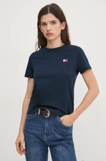 Bavlněné tričko Tommy Jeans tmavomodrá barva, DW0DW20153