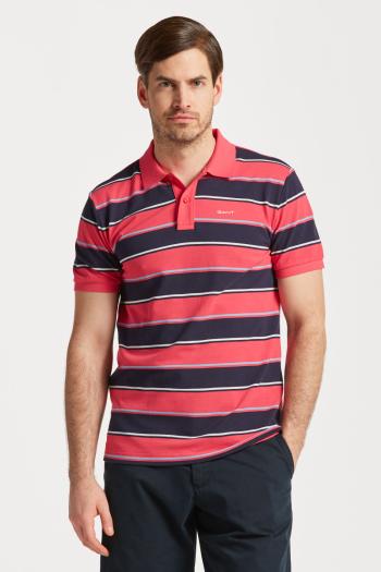 POLOKOŠILE GANT MULTI STRIPE SS PIQUE MAGENTA PINK