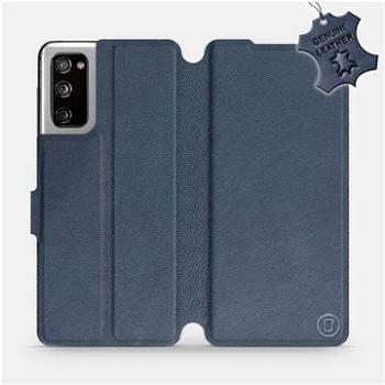 Flipové pouzdro na mobil Samsung Galaxy S20 FE - Modré - kožené -   Blue Leather (5903516466993)