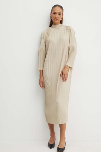 Šaty Max Mara Leisure béžová barva, midi, oversize, 2426626067600