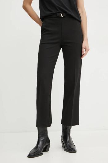 Kalhoty Twinset dámské, černá barva, přiléhavé, high waist, 242TT2048