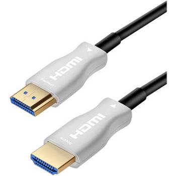 PremiumCord HDMI, optický fiber High Speed with Ether. 4K@60Hz kabel 15m, M/M, zlacené konektory (kphdm2x15)