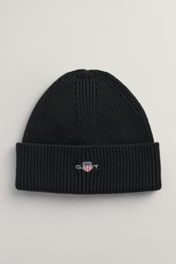 ČEPICE GANT SHIELD COTTON BEANIE BLACK