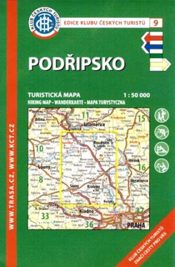 KČT 9 Podřipsko 1:50 000 Turistická mapa