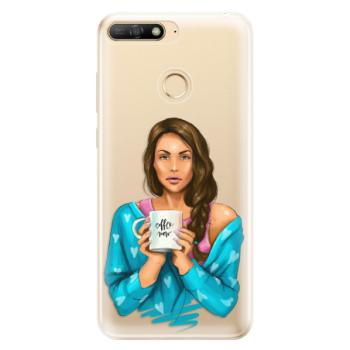 Odolné silikonové pouzdro iSaprio - Coffe Now - Brunette - Huawei Y6 Prime 2018