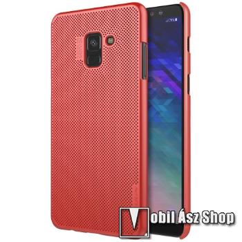 NILLKIN AIR SERIES műanyag védõ tok / hátlap - lyukacsos mintás - PIROS - SAMSUNG SM-A530F Galaxy A8 (2018) - GYÁRI