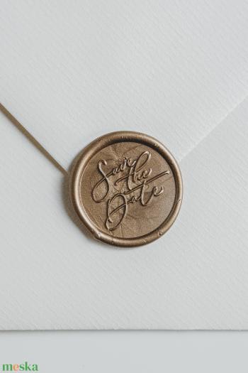 Bronz viaszpecsét (Save the date)