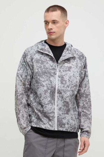 Outdoorová bunda Jack Wolfskin PRELIGHT WIND JKT šedá barva, 1307861