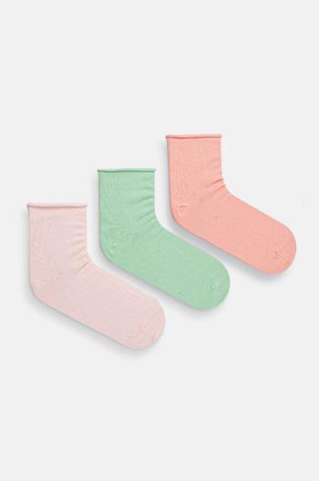 Ponožky United Colors of Benetton 3-pack dámské, černá barva