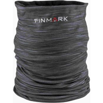 Finmark MULTIFUNCTIONAL SCARF WITH FLEECE Multifunkční šátek, tmavě šedá, velikost