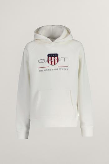 MIKINA GANT ARCHIVE SHIELD HOODIE EGGSHELL