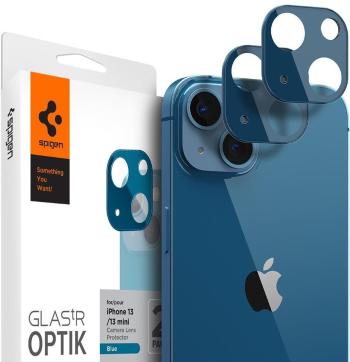 Kamera védő fólia Spigen tR Optik 2 Pack Blue iPhone 13/13 mini