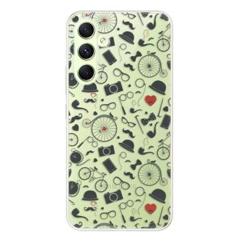 Odolné silikonové pouzdro iSaprio - Vintage Pattern 01 - black - Samsung Galaxy A54 5G