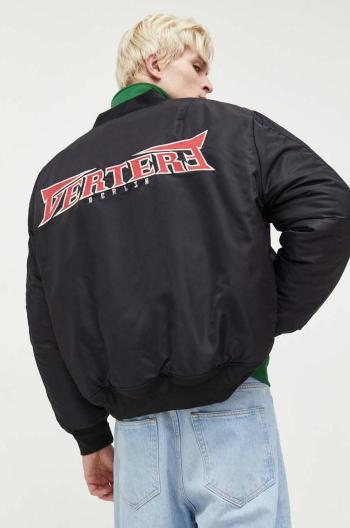 Bomber bunda Vertere Berlin černá barva, zimní, oversize, VER J13