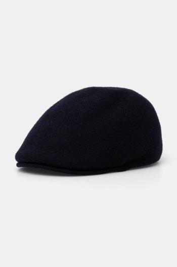 Vlněná čepice Kangol tmavomodrá barva, vlněná