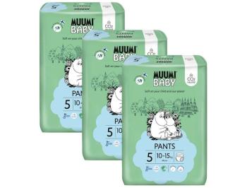 MUUMI Baby Pants 5 Maxi+ 10-15 kg (114 ks), měsíční balení kalhotkových eko plen