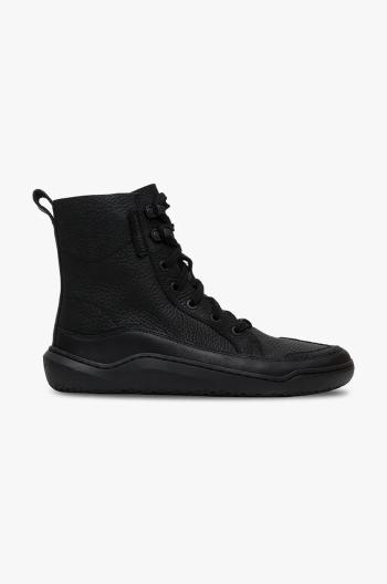 Kožené kotníkové boty Vivobarefoot GOBI BOOT dámské, černá barva, na plochém podpatku, 203431