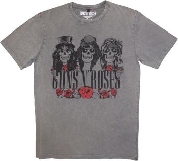 Guns N' Roses Tričko Hell Group Stone Wash Unisex Grey XL