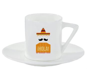 Espresso hrnek s podšálkem 100ml Mexikánec