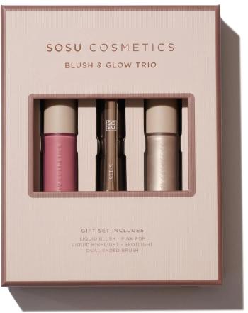 SOSU Cosmetics Dárková sada dekorativní kosmetiky Blush & Glow Trio