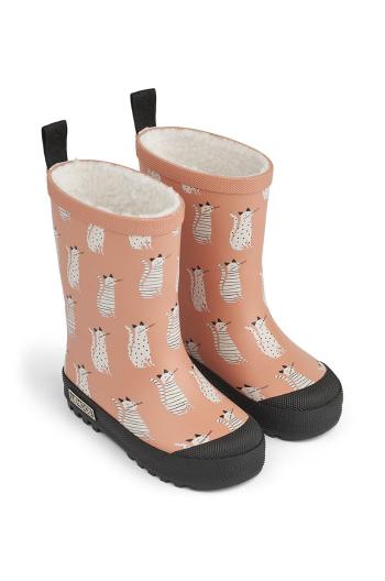 Dětské holínky Liewood Mason Thermo Rainboot růžová barva, LW13043