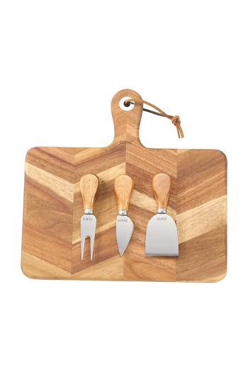 Dorre sajttál evőeszközökkel Ollie 30 x 29 cm 4 elementy bézs