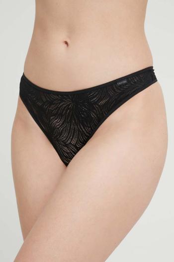 Tanga Calvin Klein Underwear černá barva, 000QF6878E