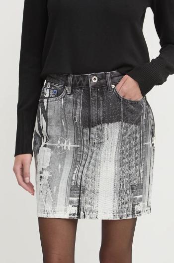 Džínová sukně Karl Lagerfeld Jeans černá barva, mini, 246J1203