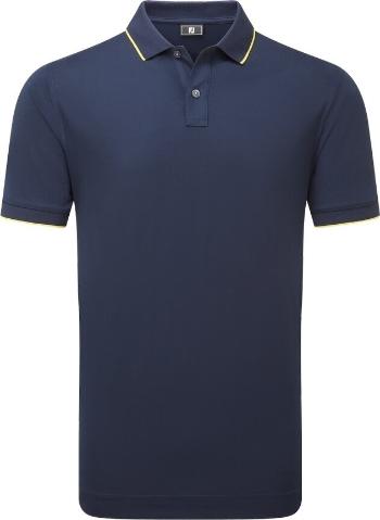 Footjoy Tipped Pique Mens Navy/Taxi S Polo košile