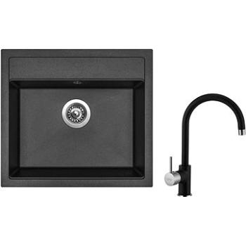 SINKS SOLO 560 Metalblack + SINKS VITALIA GR (SO56074VIGR74)