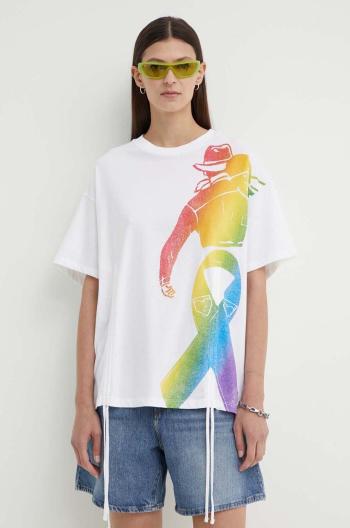 Bavlněné tričko Levi's Pride bílá barva