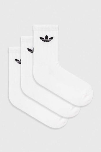 Ponožky adidas Originals 3-pack bílá barva, IJ5616