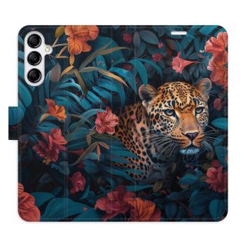 Flipové pouzdro iSaprio - Flower Jaguar 02 - Samsung Galaxy A14 / A14 5G