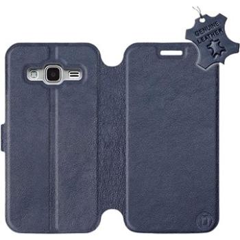 Flip pouzdro na mobil Samsung Galaxy J3 2016 - Modré - kožené -   Blue Leather (5903226521180)