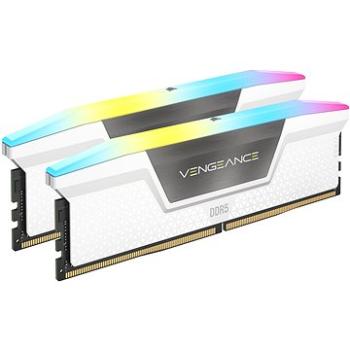 Corsair 32GB KIT DDR5 6200MHz CL36 Vengeance RGB White (CMH32GX5M2B6200C36W)